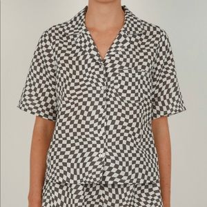 NWT Checked linen shirt